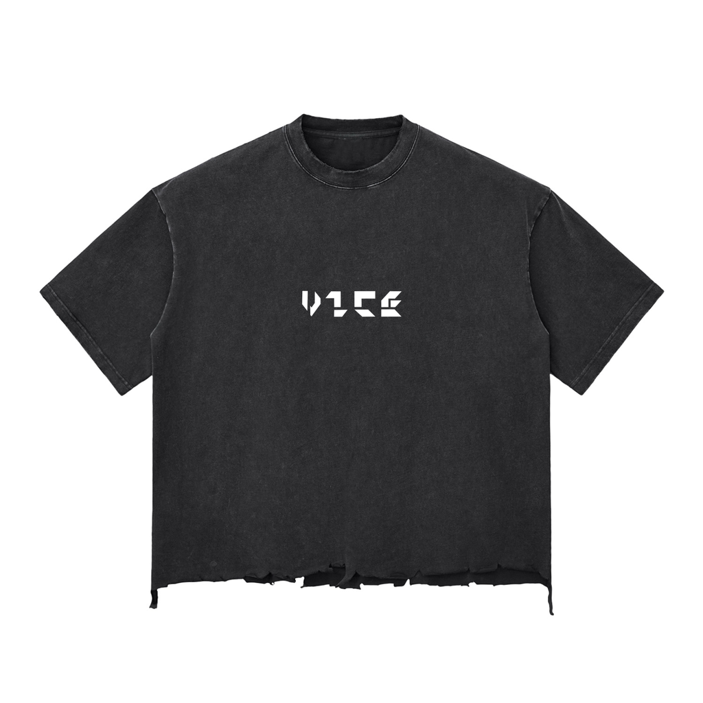 Snow Wash Raw-Hem Boxy T-shirt